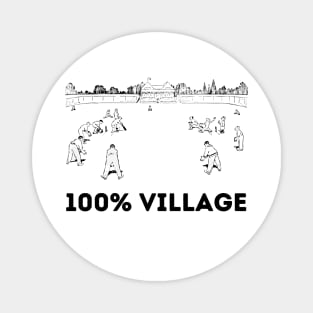 Village cricketer, 100% village Magnet